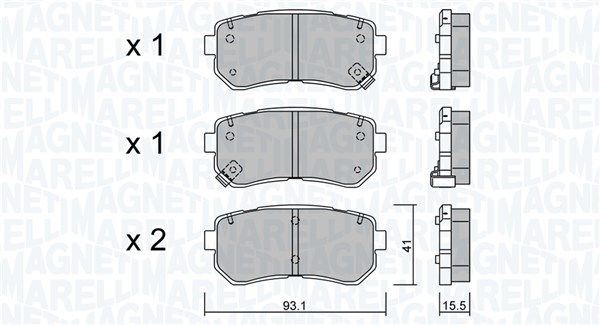 Bremsbelagsatz, Scheibenbremse