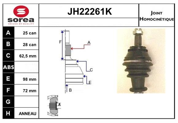 KIT CV JOINT AVEC KR026 - 300