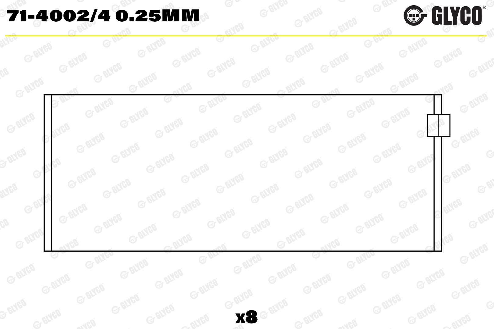 GLYCO 71-4002/4 0.25mm - Pleuellager