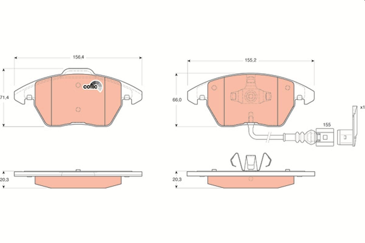 Brake Pad Set, disc brake GDB1550