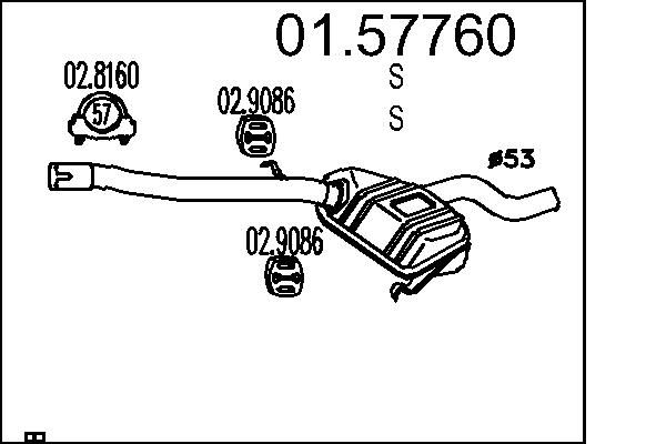 Mittelschalldämpfer