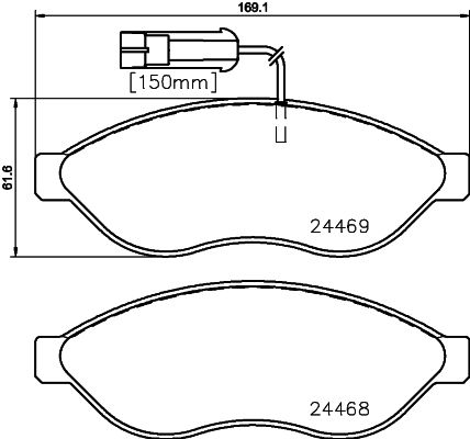 Brake Pad Set, disc brake 8DB 355 020-661