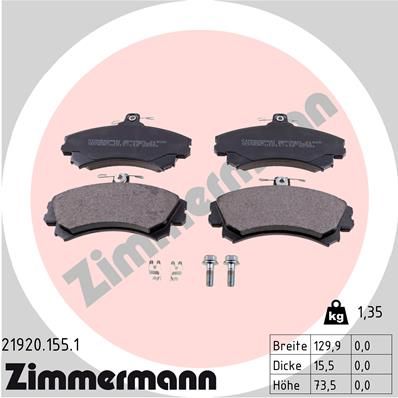 Brake Pad Set, disc brake 21920.155.1