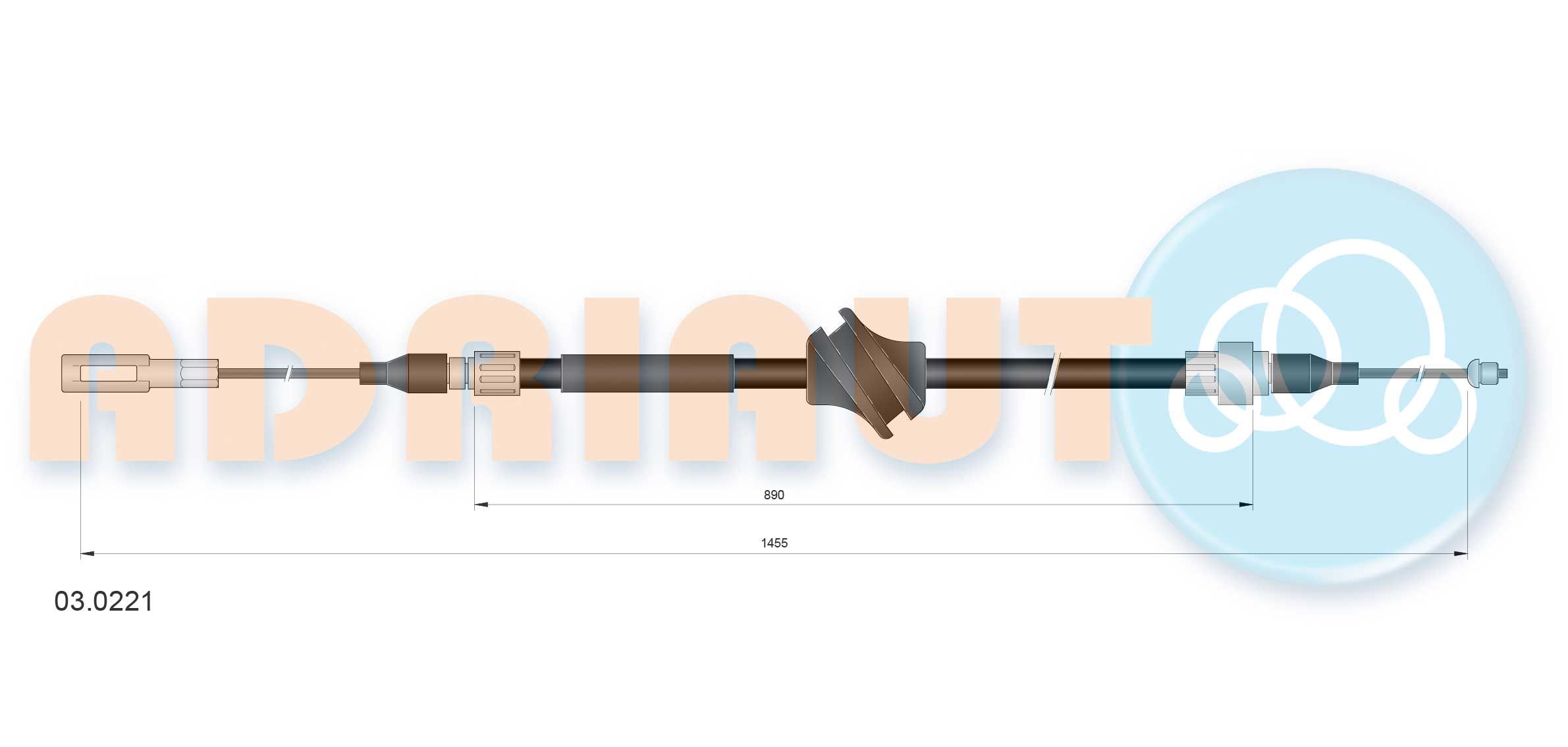 ADRIAUTO 03.0221 - Seilzug, Feststellbremse
