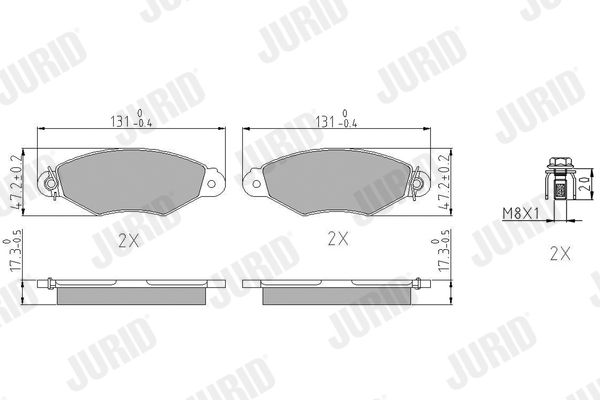 Brake Pad Set, disc brake 571931J