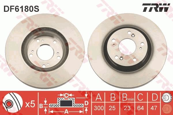 Brake Disc DF6180S