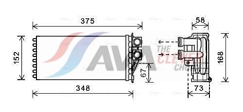 PEA6359 AVA QUALITY COOLING Hőcserélő, belső tér fűtés