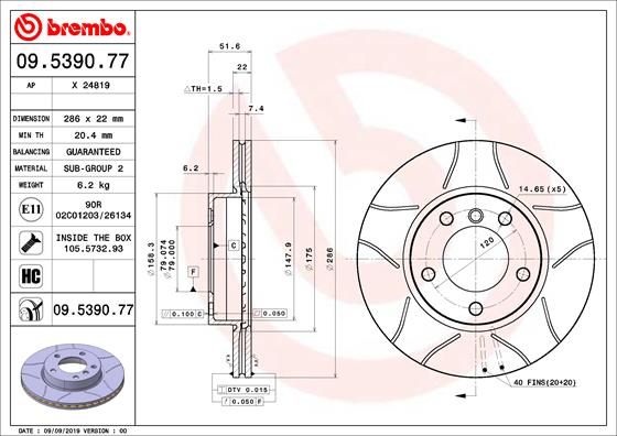 Brake Disc 09.5390.77