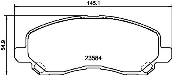 Brake Pad Set, disc brake 8DB 355 009-671