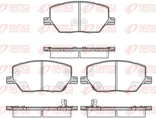 Brake Pad Set, disc brake 1640.02