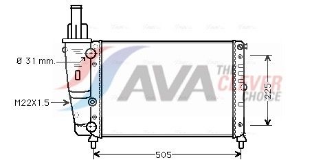 FTA2138 AVA QUALITY COOLING hűtő, motorhűtés