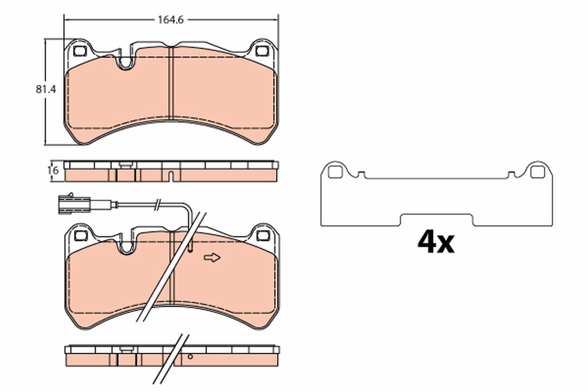 Brake Pad Set, disc brake GDB2306