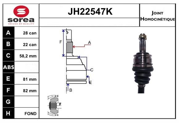 KIT CV JOINT AVEC KR078  - SUZUKI