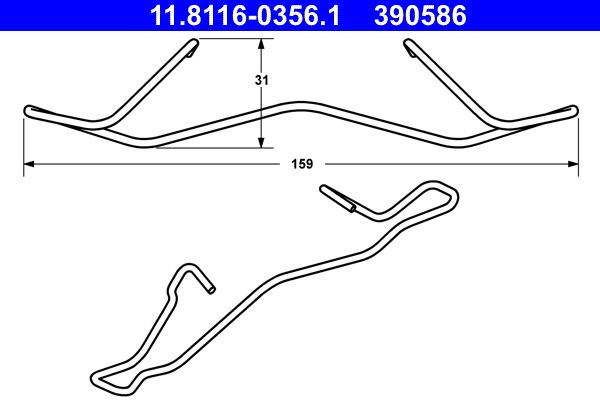 Spring, brake caliper 11.8116-0356.1