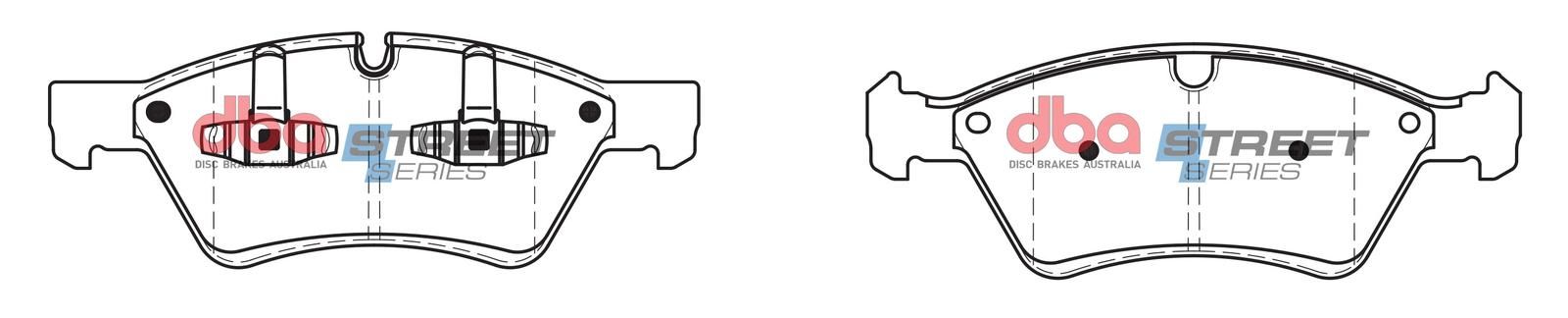 DBA SS STREET SERIES BRAKE PADS [ Mercedes 2005 - 2014 F ](suits wear sensor DBAWS1108 ) - TecDoc Only