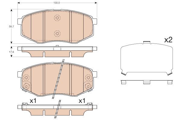 TRW DISC BRAKE PADS - TecDoc Only