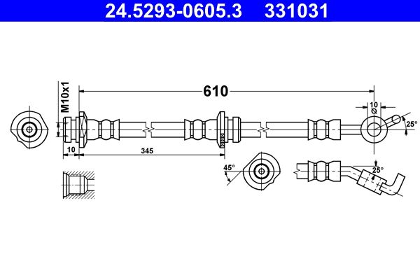 ATE 24.5293-0605.3 - Bremsschlauch