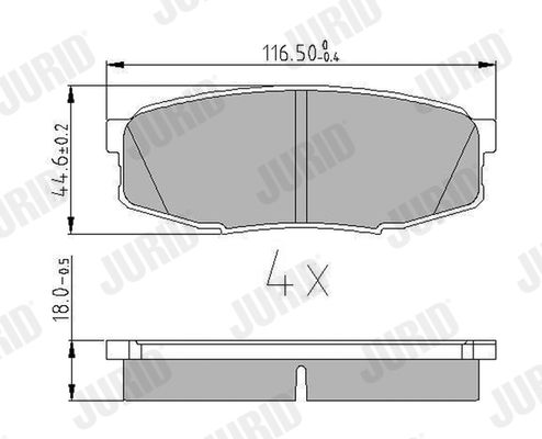 Brake Pad Set, disc brake 572597J