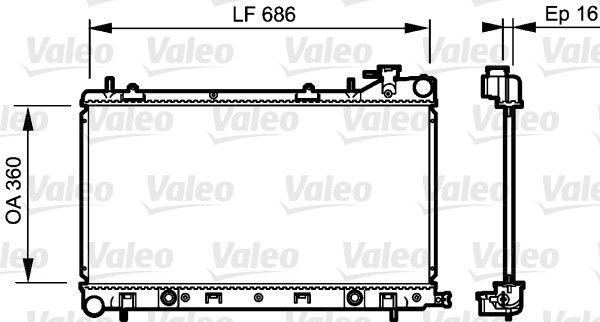 Radiator, engine cooling 735209