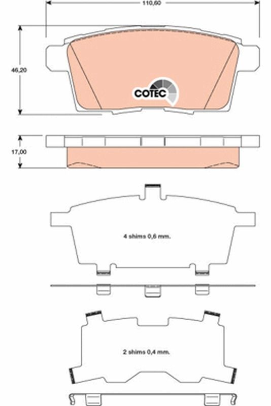 Brake Pad Set, disc brake GDB3472