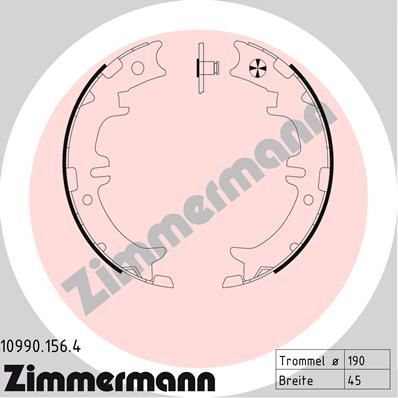 Brake Shoe Set, parking brake 10990.156.4