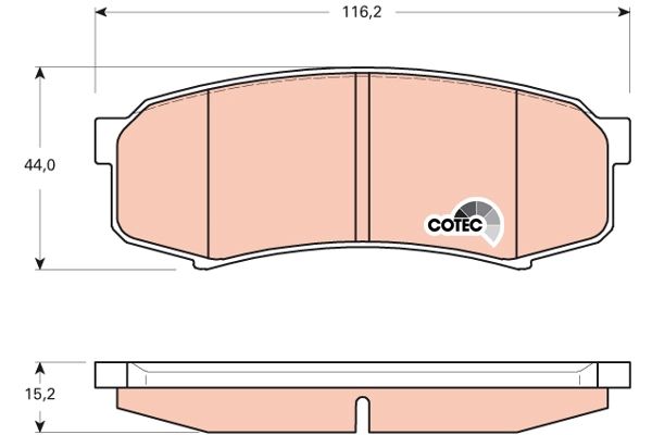 TRW DISC BRAKE PADS - TecDoc 1