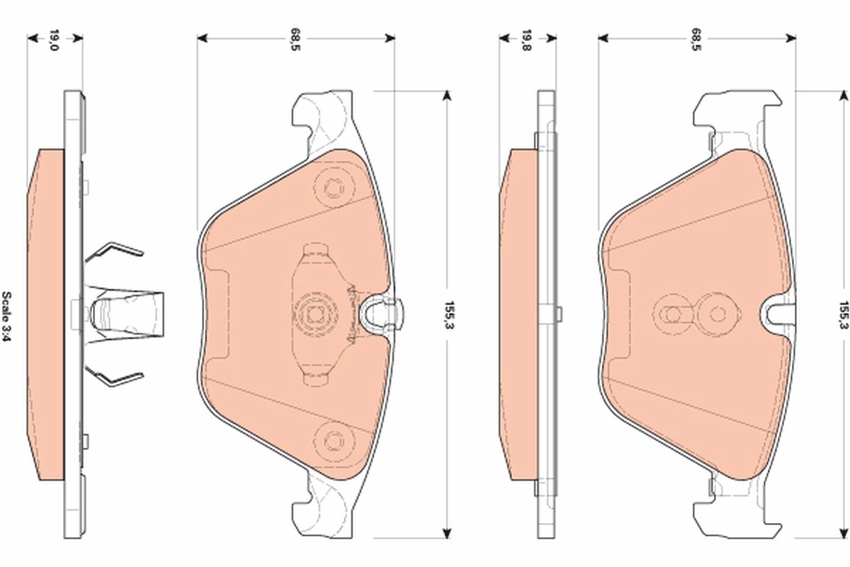 Brake Pad Set, disc brake GDB1854