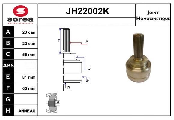 KIT CV JOINT AVEC KR006 - ALFASUD