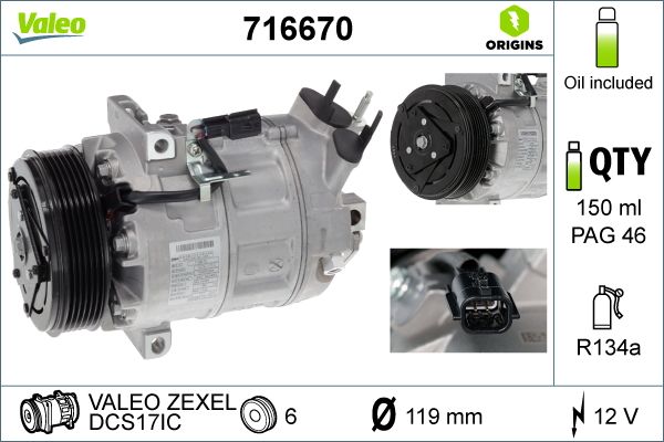 Compressor, air conditioning 716670