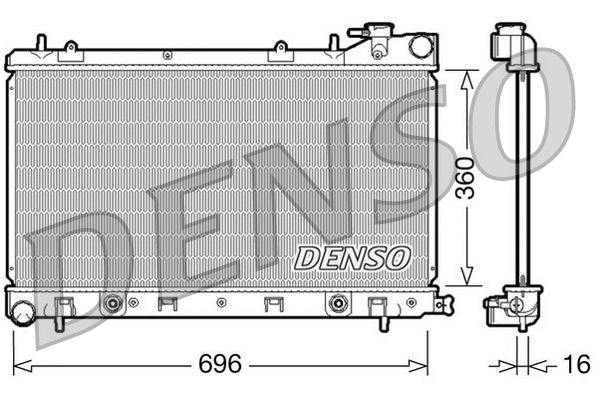 Radiator, engine cooling DRM36002