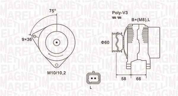 MAGNETI MARELLI 063731637010 - Generator