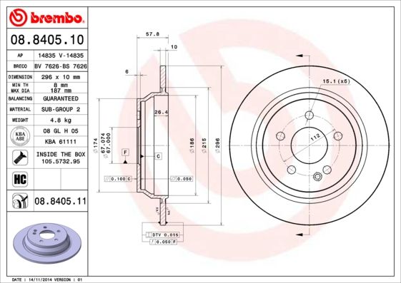 Brake Disc 08.8405.11