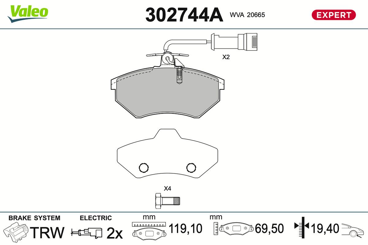 Bremsbelagsatz, Scheibenbremse
