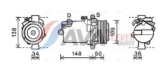 BWAK408 AVA QUALITY COOLING ** CLEVER FIT ** kompresszor, klíma