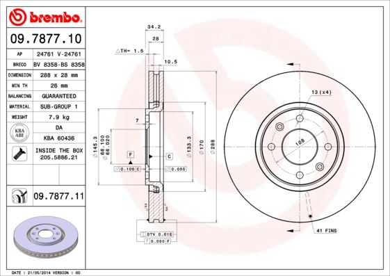 Brake Disc 09.7877.11