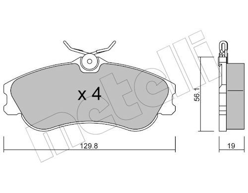 METELLI 22-0217-1 - Bremsbelagsatz, Scheibenbremse