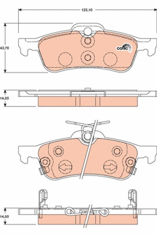 Brake Pad Set, disc brake GDB3458