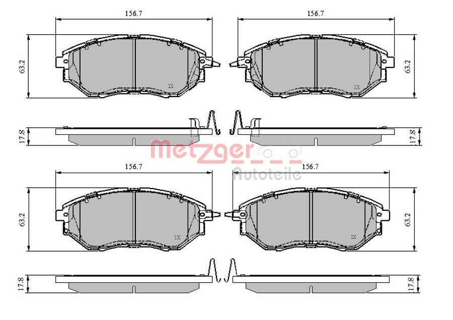 Brake Pad Set, disc brake 1170841