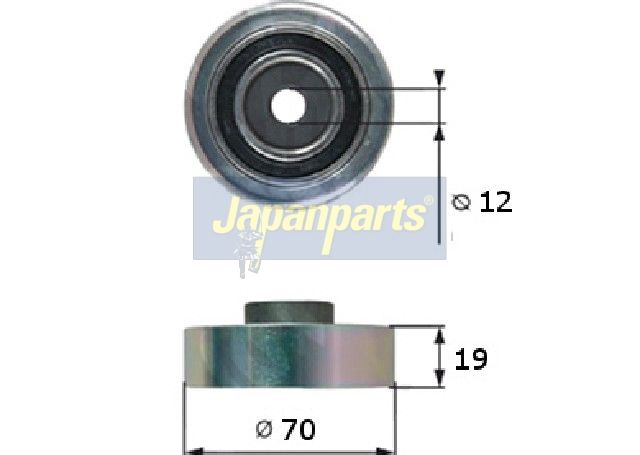 JAPANPARTS RP-815 - Umlenk-/F&uuml;hrungsrolle, Keilrippenriemen