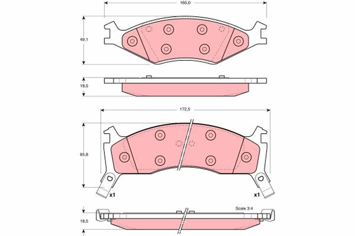 Brake Pad Set, disc brake GDB3123