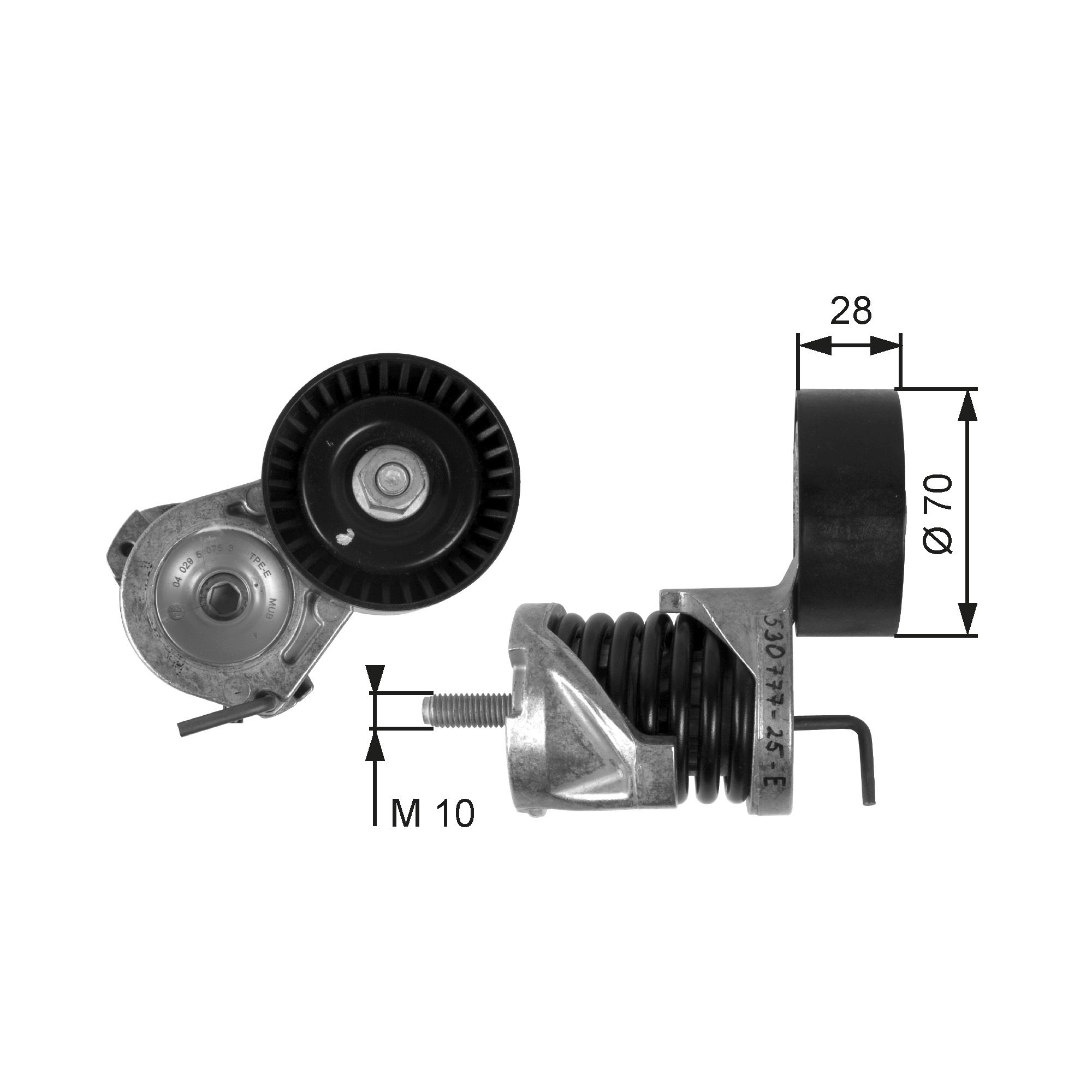 Belt Tensioner, V-ribbed belt T39085