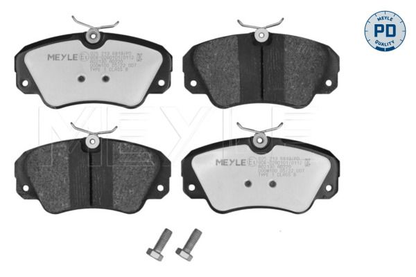MEYLE 025 213 6819/PD - Bremsbelagsatz, Scheibenbremse PD