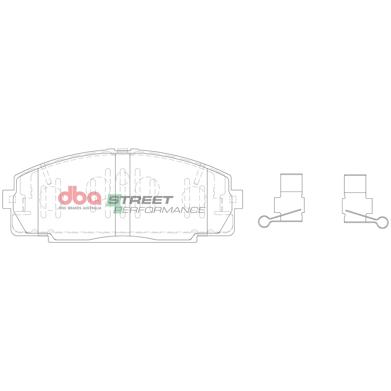 DBA SP STREET PERFORMANCE BRAKE PADS [ Toyota 1993-2006 F ] - TecDoc Only