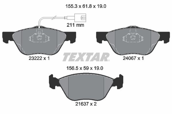 Brake Pad Set, disc brake 2322201