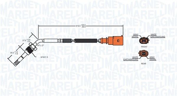 Sensor, Abgastemperatur