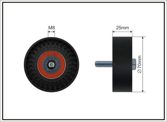 Deflection/Guide Pulley, V-ribbed belt 01-07