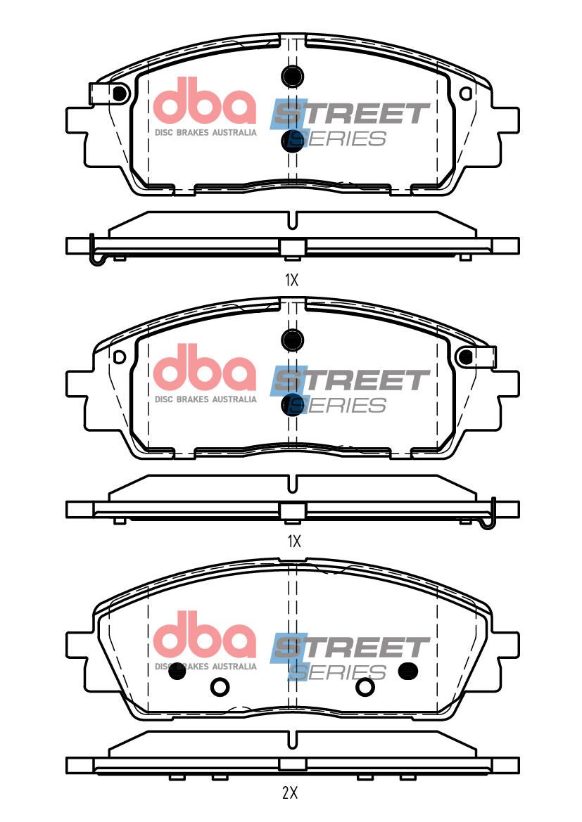 DBA SS STREET SERIES BRAKE PADS [ Kia Carnival 2020 -> F ] - TecDoc Only