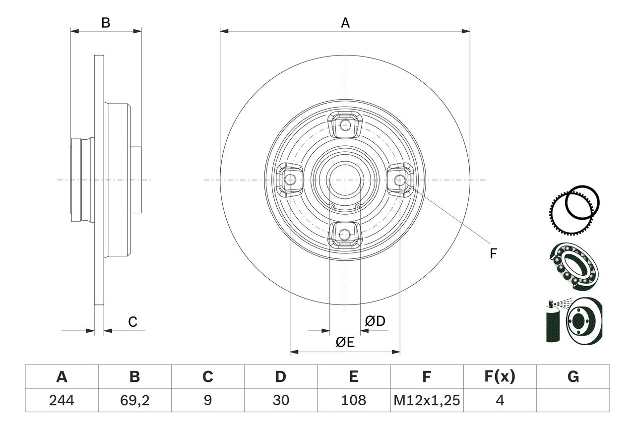 Brake Disc 0 986 479 F74