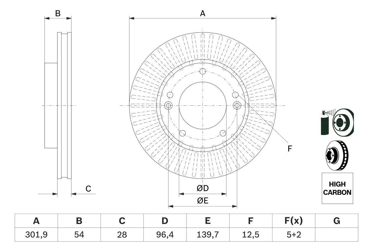 Brake Disc 0 986 479 F20