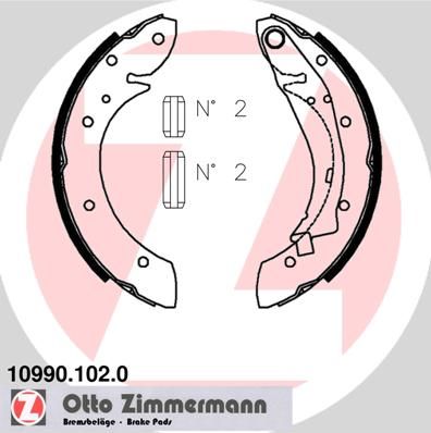 ZIMMERMANN 10990.102.0 - Bremsbackensatz